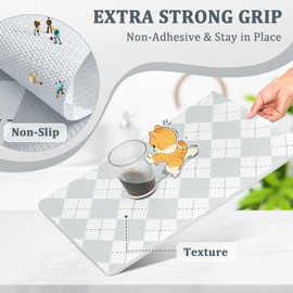 MIAONET - Forro de estante para gabinetes de cocina, 12 x 240 pulgadas, no calcomanía, antideslizante, para cambiador, papel lavable impermeable, tapete protector duradero para estantes de despensa