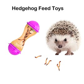 4 Hedgehog Feed Toys Hedgehog Enrichment Toy Hedgehog Supplies Cage Accessories Small Animal Treat Ball Food Dispenser Pet Feeder Feeding Toy for Hamster Lizard Turtle Tortoise Sugar Glider Ferret