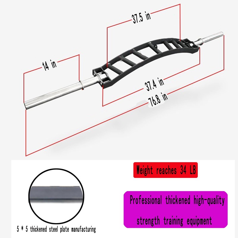 Strength Training Equipment Swiss Barbell Multi Grip Barbell: 35 lb