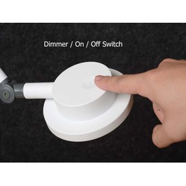 Wood Technology ZTRA LED Architect Desk Lamp with Adjustable Clamp and Dimmer, White