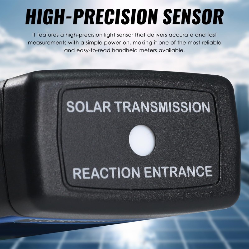 Solar Power Meter, Digital Solar Irradiance Meter Solar Energy Meter,
