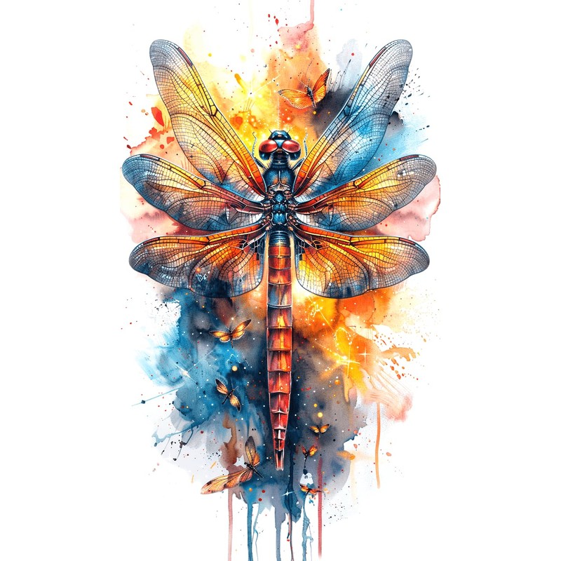 6 Sheets Temporary Dragonfly Tattoo Dragonfly Tattoo Butterfly Tattoo AI