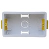 Generic 2 Gang 47mm Plastic Dry Lining Plasterboard Wall Back Box - 1 Pack, White & Yellow, Not Water Resistant, Back Box Only