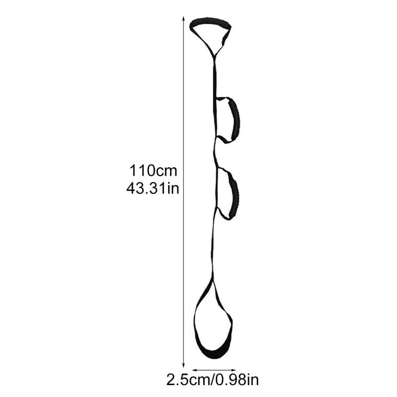 35-44 Inch Long Leg Lifter Strap, Multi-Loop Adjustable Mobility Leg