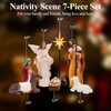BEARAE 7Pcs LED Nativity Set for Christmas Indoor, Xmas Ornament