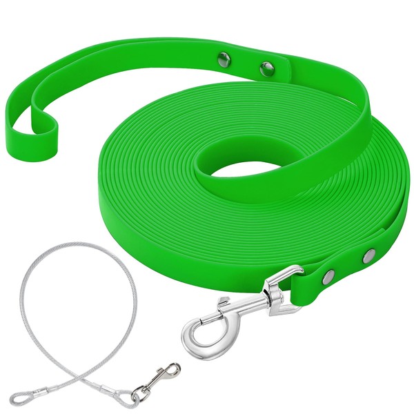 Waterproof Long Dog Leash with Chew Proof Wire Rope,Soft Dog