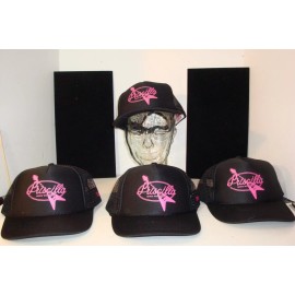 Oskar Blues Brewery snapback Hat PRISCILLA White Wit Wheat black and pink Guitar