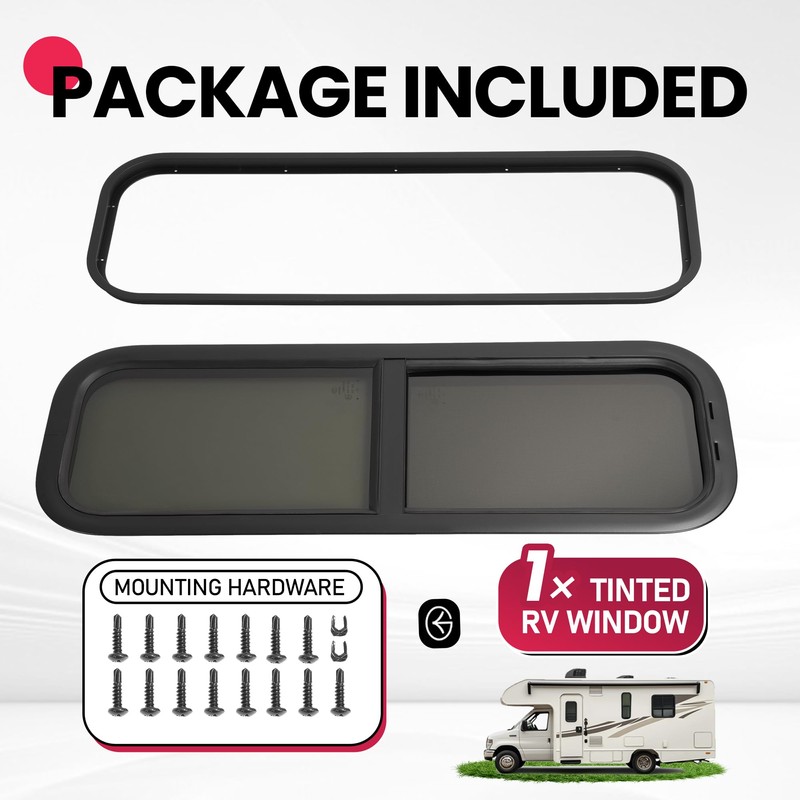 WUTIST Vertical RV Window 12" W x 36" H RV