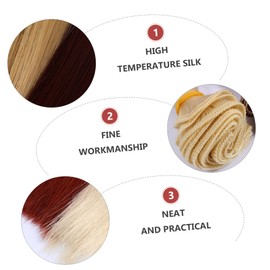 Hohopeti Handcraft Doll Wigs High Temperature Silk Straight Hair 1m Weft for DIY Doll Supplies Heat Resistant Wigs for Craft Projects