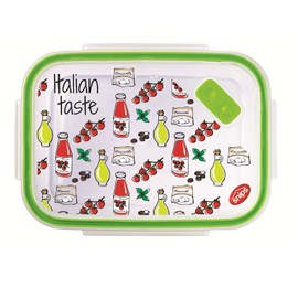Snips Snipslock Food Keeper Rectangular 0.80 Litre with Italian Decoration, BPA Free, Made in Italy