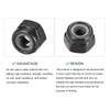 METALLIXITY Hex Lock Nut Fasteners(M4x0.7mm) 50Pcs, Carbon Steel Zinc Plated