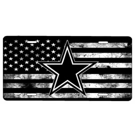 American Flag Tactical Dallas Cowboys Aluminium License Plate Highest Quality