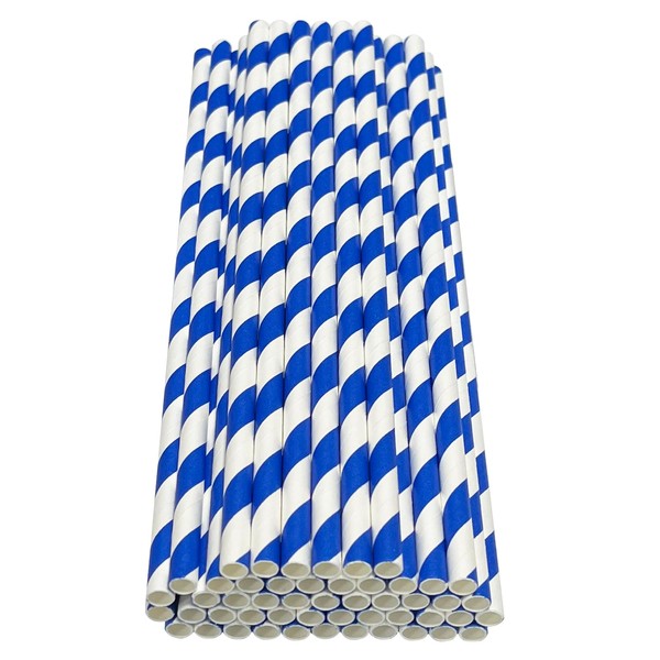 Haobase 50Pcs Paper Drinking Straws, Biodegradable Paper Straws for Drinking