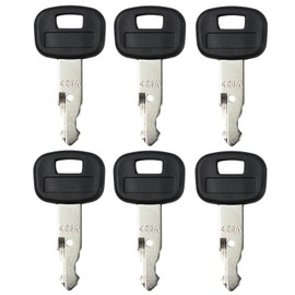 6PCS 459A Key RC411-53933 RC461-53930 Replacement for Ku-bota Mini Excavator Backhoe Skid Steer Track Loaders KX121-3 KX161-3 KX41-3 KX71-3 KX91-3 U15 U17 U25S U35 L39 L45 L47 L48 SVL75 SVL90