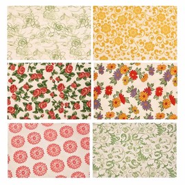 Primst 6PCS Pottery Art DIY Stickers Ceramic Clay Transfer Paper Flower Paper Porcelain Glaze Underglaze Transfers for Pottery Overglaze Enamel Waterslide Decal (Multicolor)