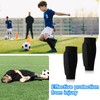Mexgcom Children's Football Shin Pads, Black Version, Breathable & Non-Slip