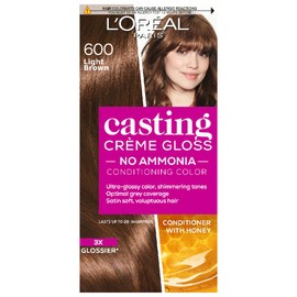 L'Oreal Paris Casting Crème Gloss Semi-Permanent Hair Colour - 600 Light Brown (Ammonia Free)