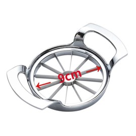 OM General Extra Large Heavy Duty Stainless Steel Apple Slicers Cutter Divider 12 Blades Food Grade 304, Silver
