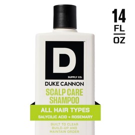 Duke Cannon - Champú para el cuidado del cuero cabelludo de grado superior para hombres, 14 onzas, ácido salicílico para eliminación de acumulaciones,
