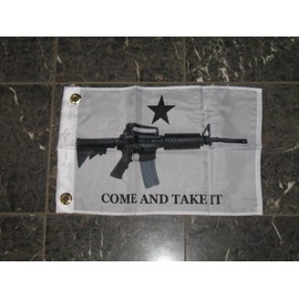 12x18 12"x18" Texas Come and take it M4 AR-15 Machine GUN Flag Banner