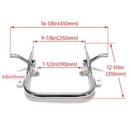 KUAFU Rear Grab Bar Bumper Compatible with 1987-2006 Yamaha Banshee 350 YFZ350 Chrome Replacement for 3GG-2845R-10-00 3GG-2845R-00-00 3GG-2845R-40-00