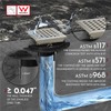 WEBANG 4 Inch Square Shower Floor Drain with Flange,Quadrato Pattern