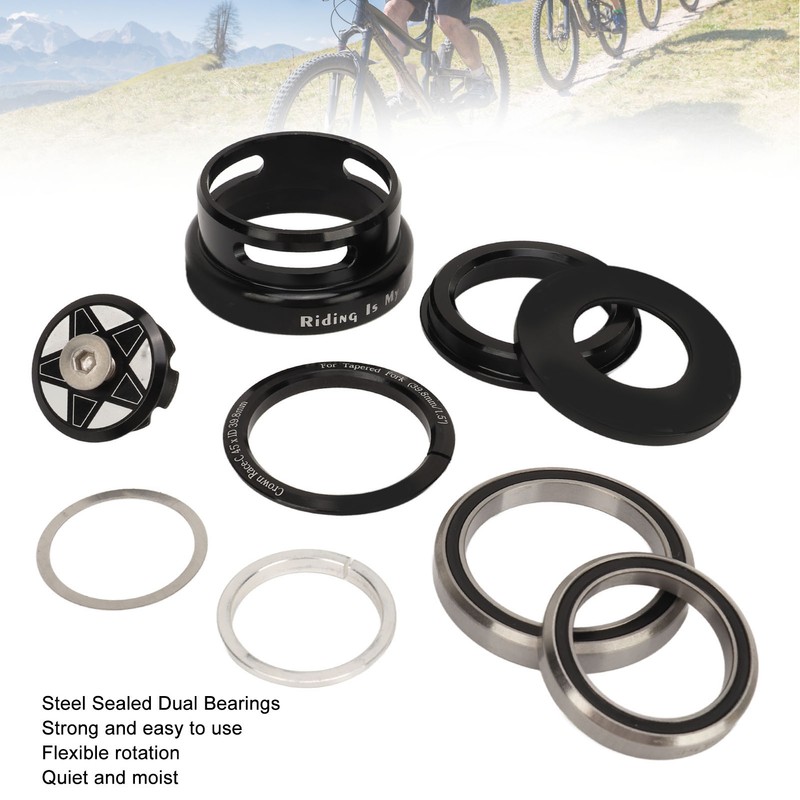 Bike Headset Bike Fork Bowls Set Aluminum Alloy Bike Front