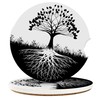 Neidius Car Cup Holder Coasters,Tree Roots Car Coaster for Cup