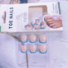 Short French Press on Toenails Square Blue Toe Nail Press