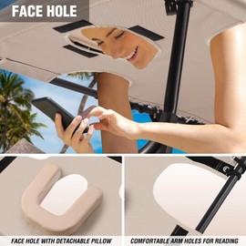 VILLEY Oversized Chaise Lounge Chair Portable Tanning Outdoor Folding Chair