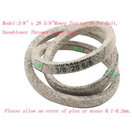 Emmui 3/8" x 28 5/8"Mower Tractor Drive Belt,Snowblower Thrower Drive Belt for Craftsman MTD Two-Stage snowblowers, Replacement 754-0456 954-0456