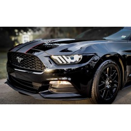 jbr 15-17 Ford Mustang Headlight Amber Side Marker Reflector SMOKED Vinyl Overlays
