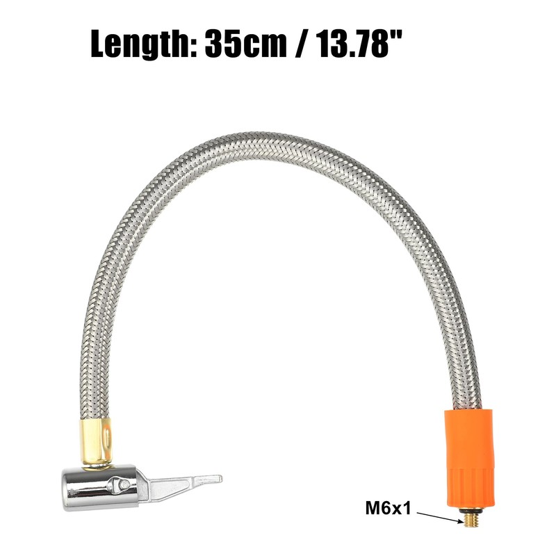 X AUTOHAUX 13.8" Tire Inflator Hose Adapter M6 without Air