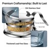 Stainless Steel Salt Cellar with Spoon & Lid, Heavy Duty