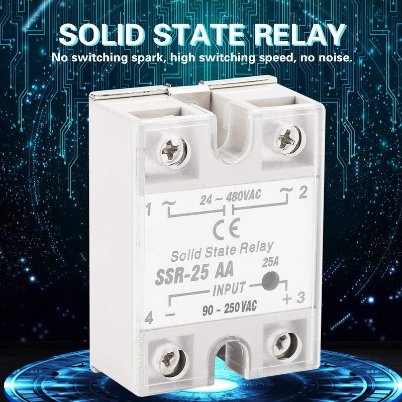 Akozon Solid State Relay Ssr-25 Aa 25A Solid State Relay