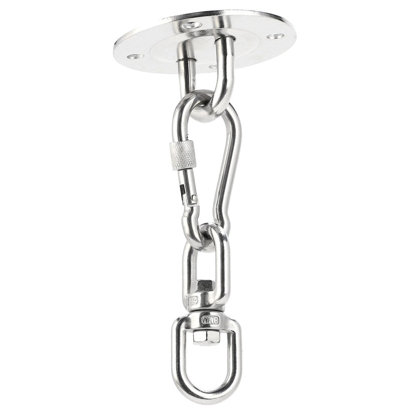 Stainless Steel Hammock/Swing Hanging Kit Ceiling Mounting Plate Snap Hook