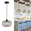 XSDeTu Black Pendant Light Fixture, Farmhouse Hanging Lights with Crystal,