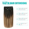 SURNEL Clip-In Real Hair 16 Inch Clip-In Hair Extensions 100