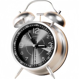 YYDS Wake Up Clock, Stylish, Tabletop, Cute, Loud Volume, Vibration, Absolutely Wake Up Clock, Stylish, Analog, Loud Rings, Double Bell, Nordic Interior, Alarm Clock, Multifunctional, Simple, Easy to