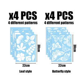 50 Butterfly Leaf Window Stickers, Glass Window Stickers, Anti-Collision Window Stickers, Warning Window Stickers, Electrostatic Glass Stickers, Double Sided Window Stickers