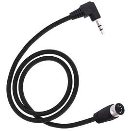 YARCHONN 3.5mm to MIDI Din 5Pin Male Cable 90 Degree Right Angle 1/8 inch Jack Plug TRS Stereo Audio Adapter Cable for Speaker Amplifier HI-FI soundsystems-1.5M/4.9FT (Male)