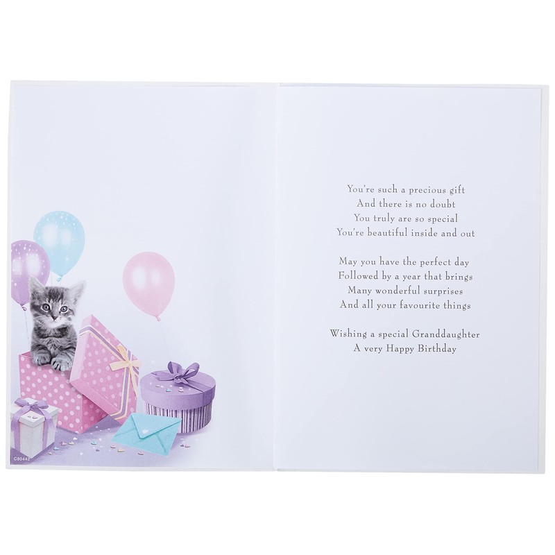 Birthday Card Granddaughter - 9 x 6 inches - Regal