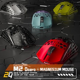 Darmoshark M2 Wireless Gaming Mouse,Tri-Mode 4K/USB-C/Bluetooth Mouse Up to 26000DPI,PAW3395 Optical Sensor Lightweight 42g,5 programmable Button 500MAh Battery Life,Computer Mouse for Laptop,PC(P)