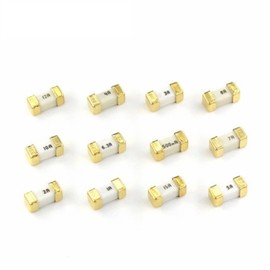 Fuse 10PCS Gold Foot 1808 125V 0451 SMD Fast Blow Fuse 1A 2A 3A 4A 5A 6.3A 7A 8A 10A 0451 Ultra-Rapid fuses New (Size : Fuse Holder)