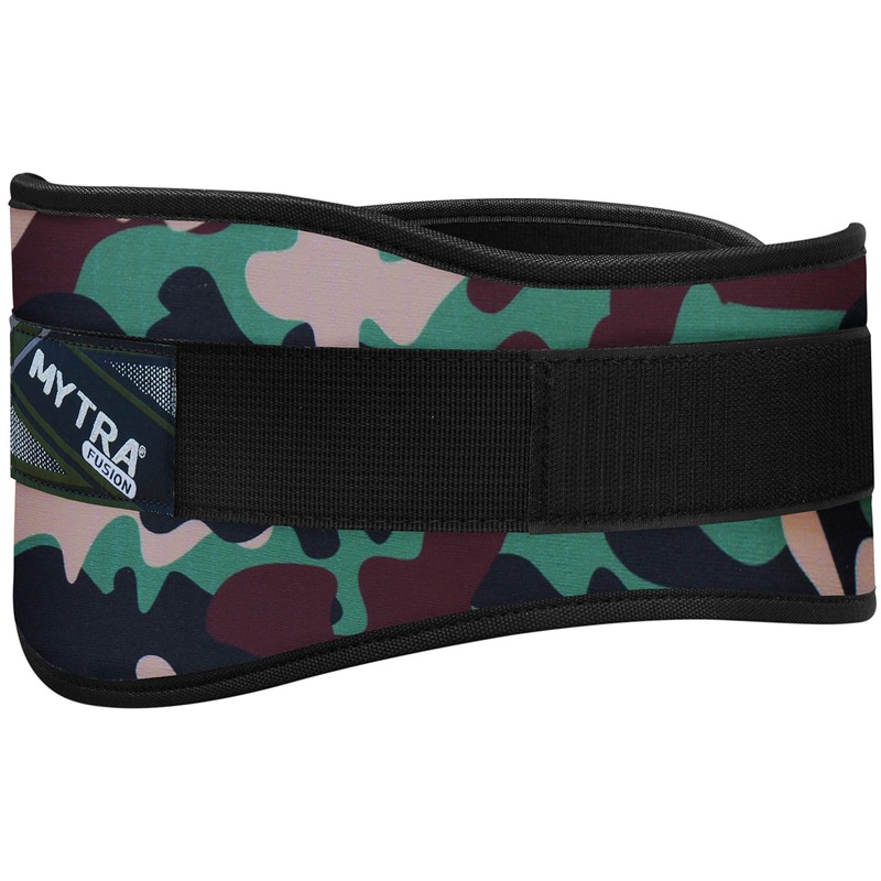 Mytra 6 Inch N8 Weight Lifting Curved Belt, green, m