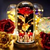 Corona De Rosas Preservadas Románticas Con Flores Artificiales En Forma