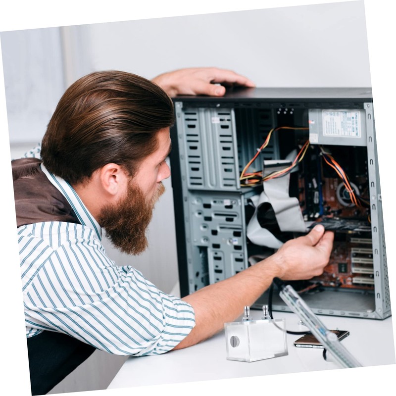 LABRIMP 2pcs Transparent Water Cooling Tank PC Cooling System Water