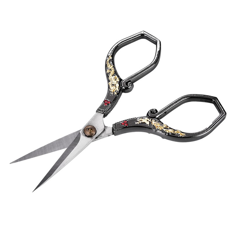 Vintage Stainless Steel Sewing Scissors Classical Cutting Embroidery Crafts Tool