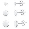 Loutade Silver Women's Stud Earrings, 3 Pairs 925 Sterling Silver