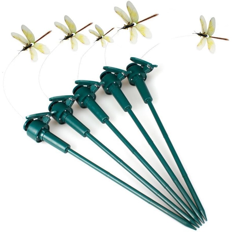 EEZ RV Products Solar Powered Dancing Flying Dragonfly Garden Decoration
